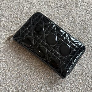 Dior Black Patented Leather Wallet